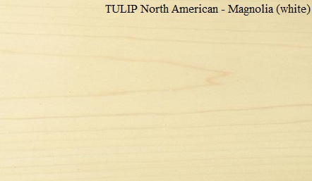 Tulip/Magnolia White Crown Cut Wood Veneer